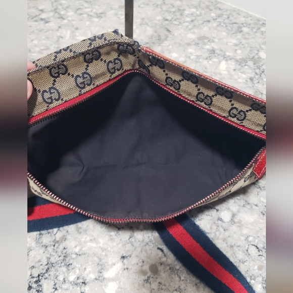 Gucci GG Canvas Supreme Web Double Pocket Belt Bag - Picture 13 of 13